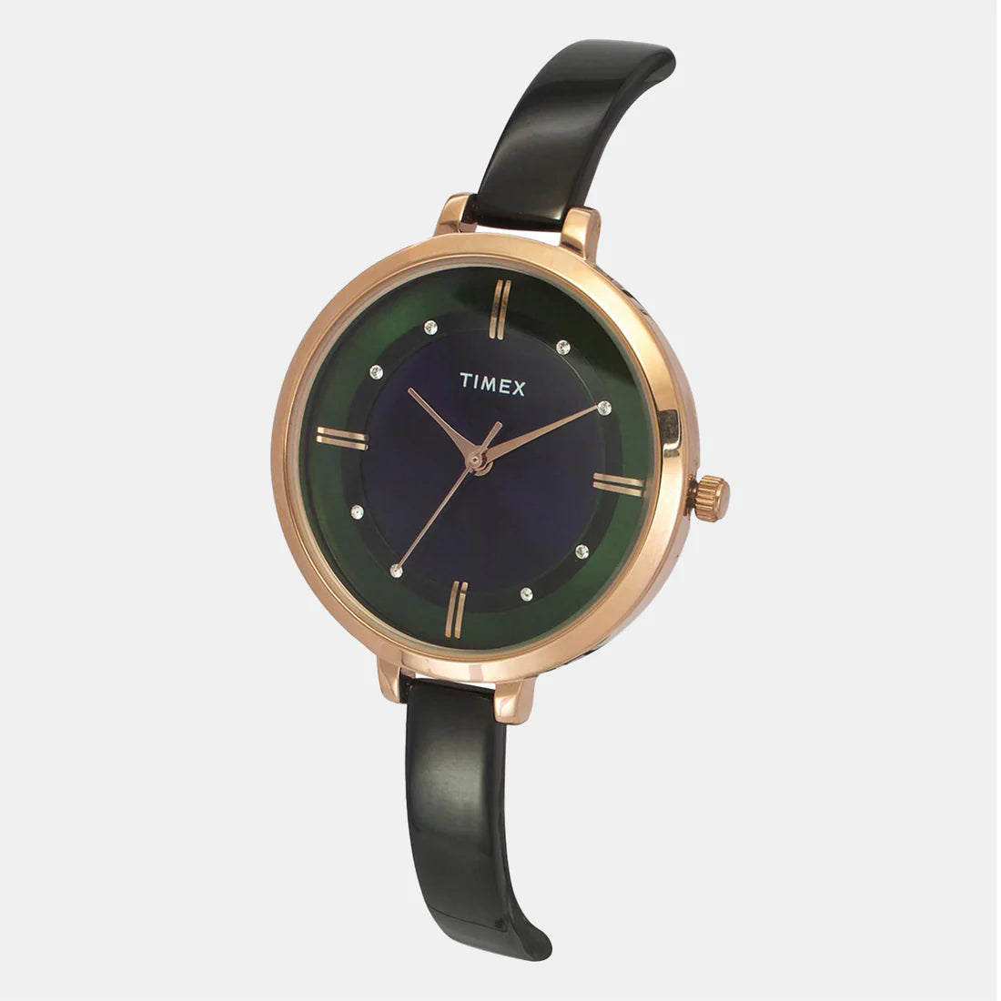 TIMEX  Women's Purple/Green Analog Brass Watch TWEL12826