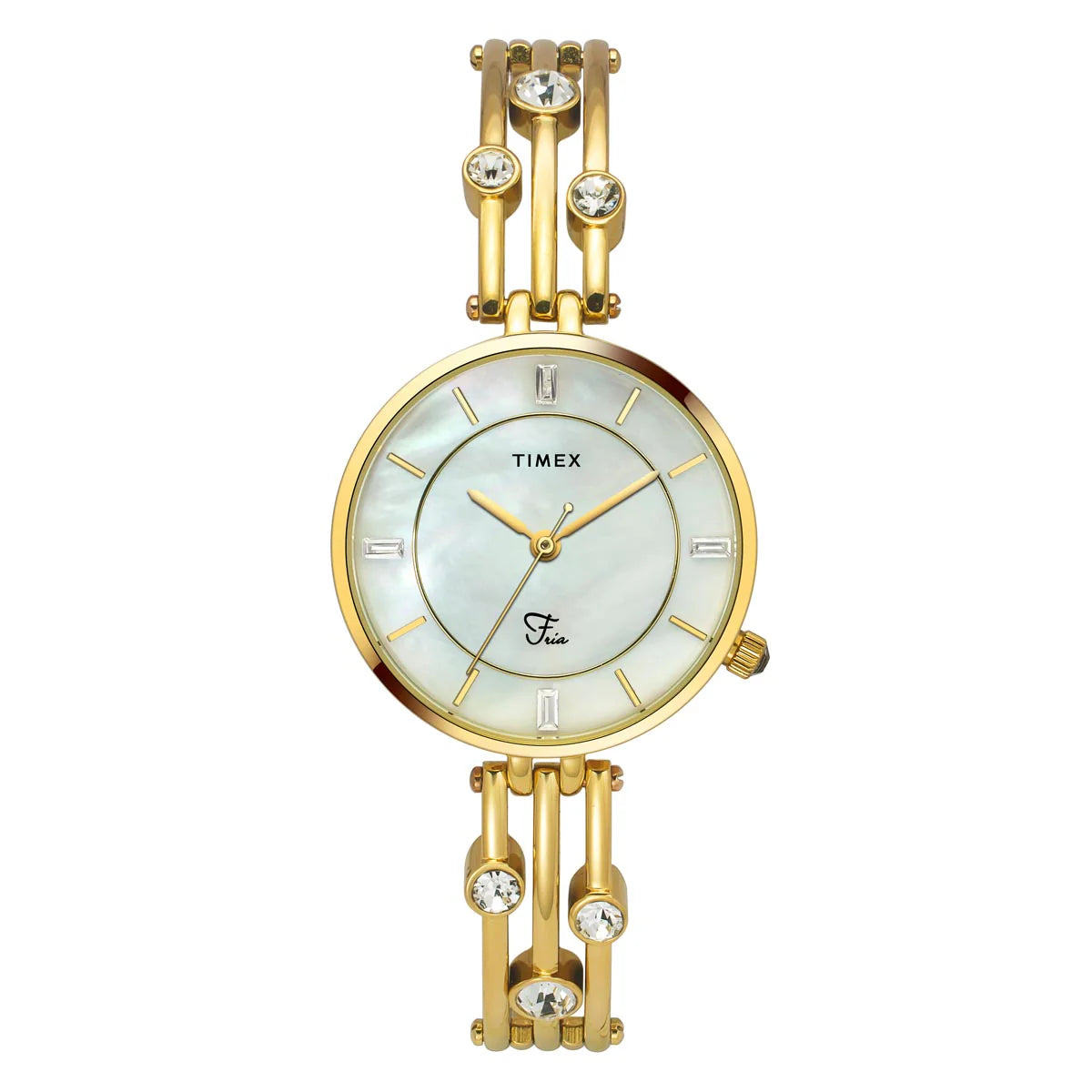 Timex Fria Women Mother Of Pearl Round Dial Analog Watch - TWEL16004