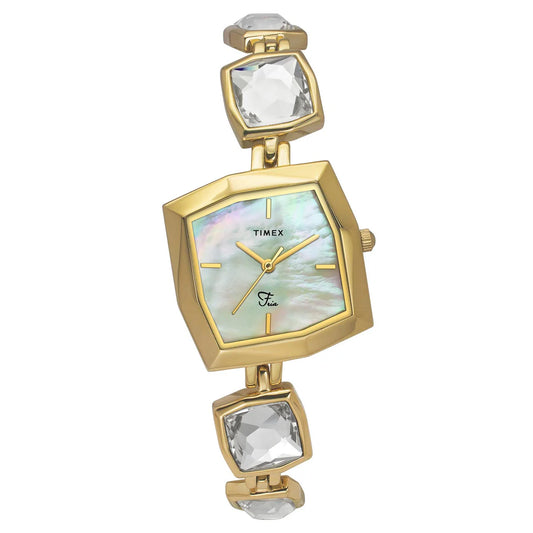 Timex Fria Women Mother of Pearl Square Dial Analog Watch - TWEL16104