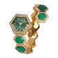 Timex Fria Women Green Hexagon Dial Analog Watch - TWEL17901