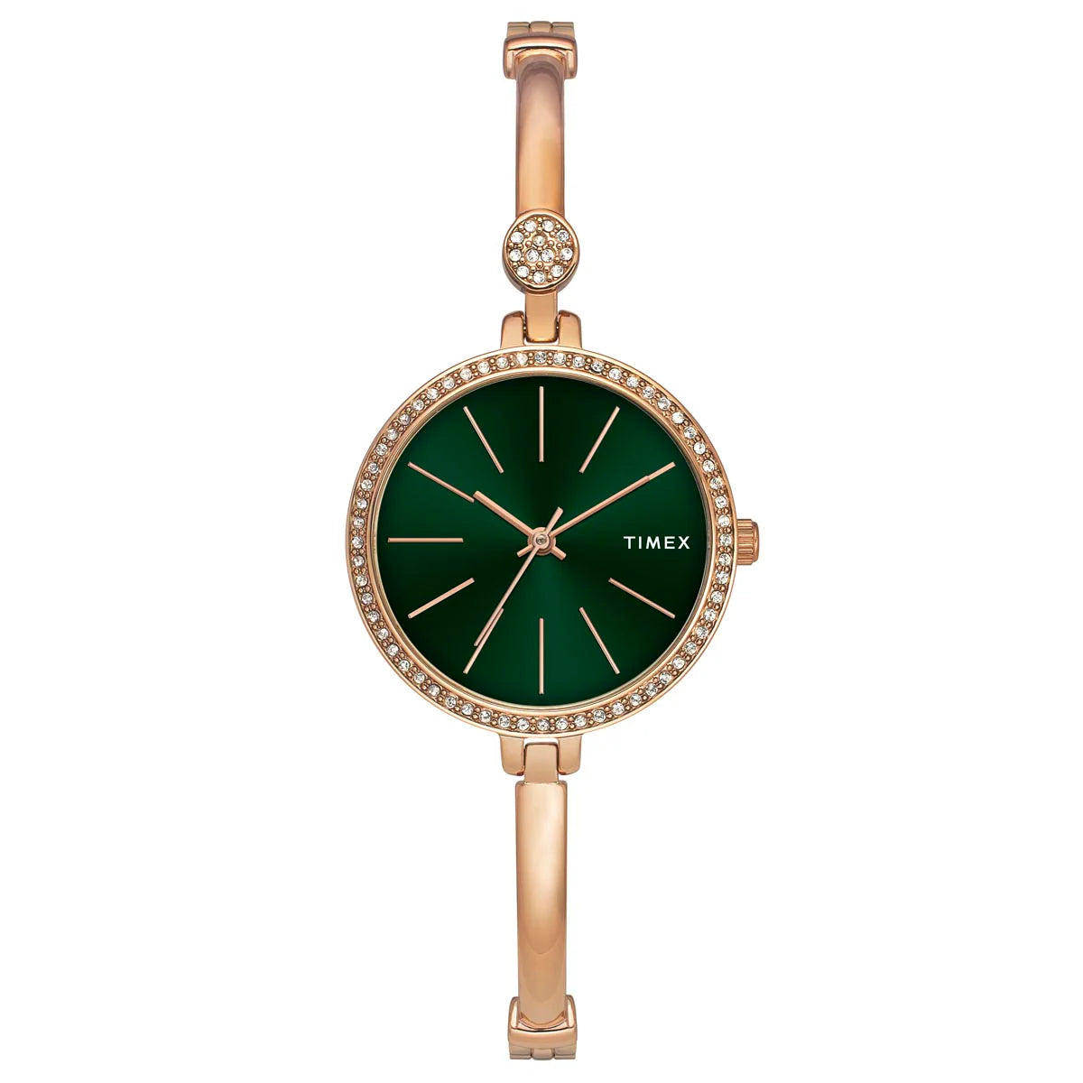 Timex Fria Women Green Round Dial Analog Watch - TWEL18406