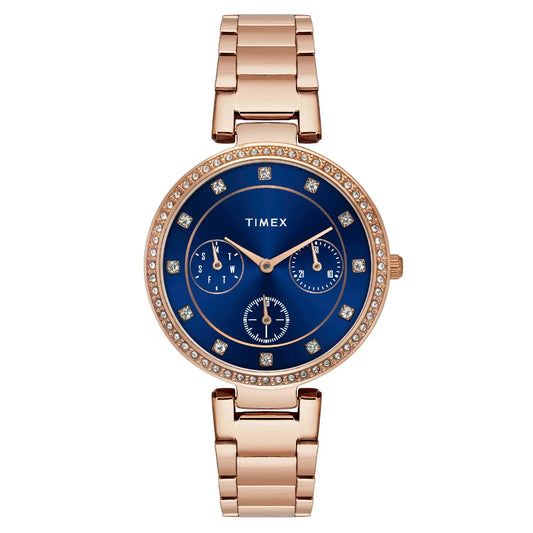 Timex Cosmic Awe Women Multifunction Round Dial Blue Watch - TWEL18703