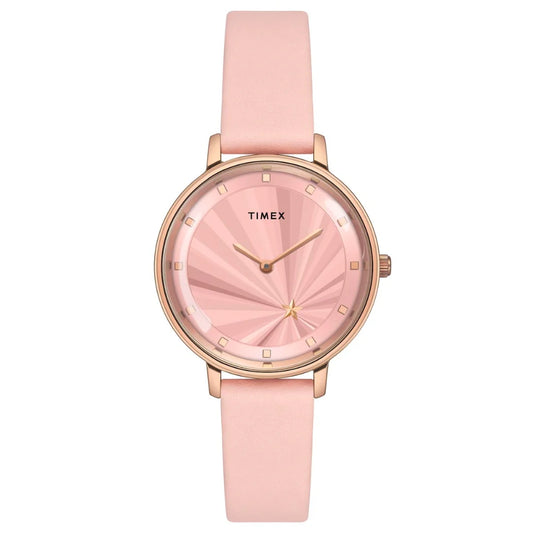 Timex Cosmic Awe Women 2 Hands Round Dial Pink Watch - TWEL19100