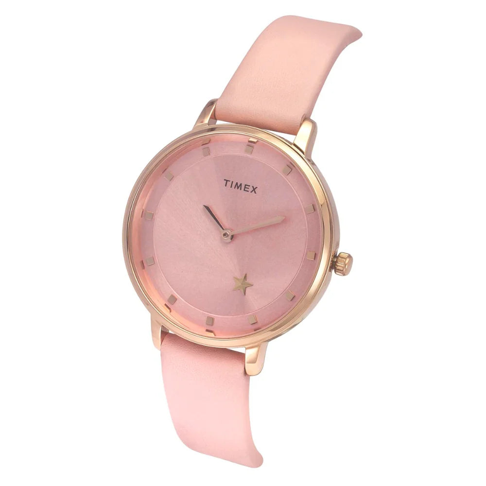 Timex Cosmic Awe Women 2 Hands Round Dial Pink Watch - TWEL19100