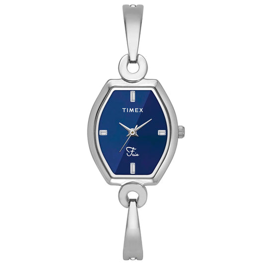 TIMEX Fria Women Blue Tonneau Dial Analog Watch - TWEL19700