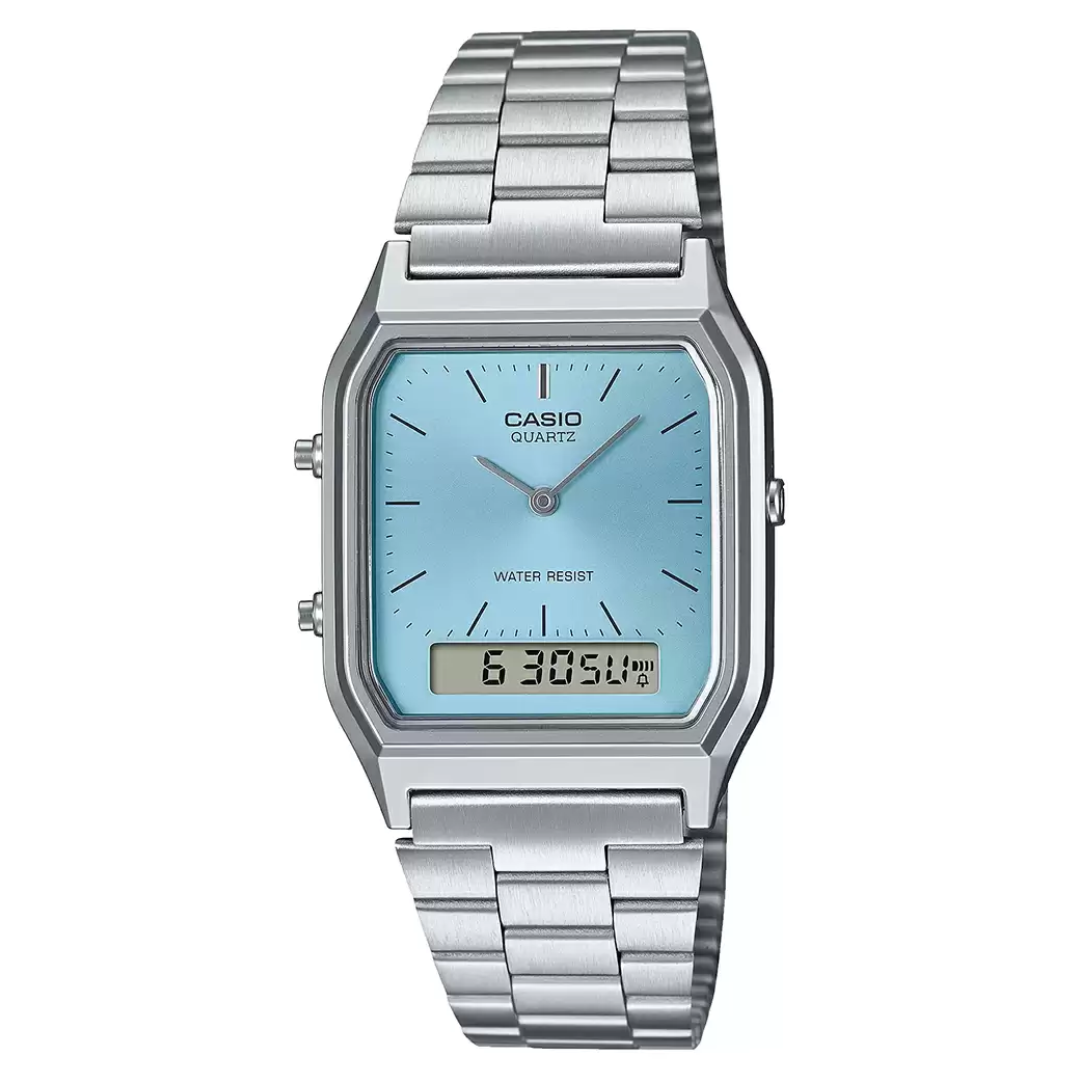 Grey Analog-Digital - Unisex Watch VINTAGE AQ-230A-2A1MQYDF(AD270)