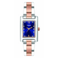 TIMEX CLASSICS WOMEN'S BLUE DIAL RECTANGLE CASE 3 HANDS FUNCTION WATCH -TWTL10605