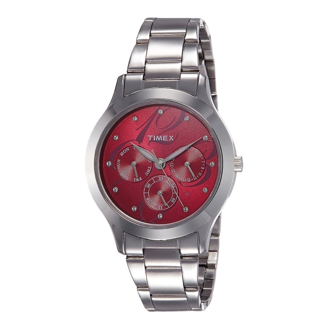 TIMEX E-Class Analog Red Dial Women's Watch-TI000Q80200