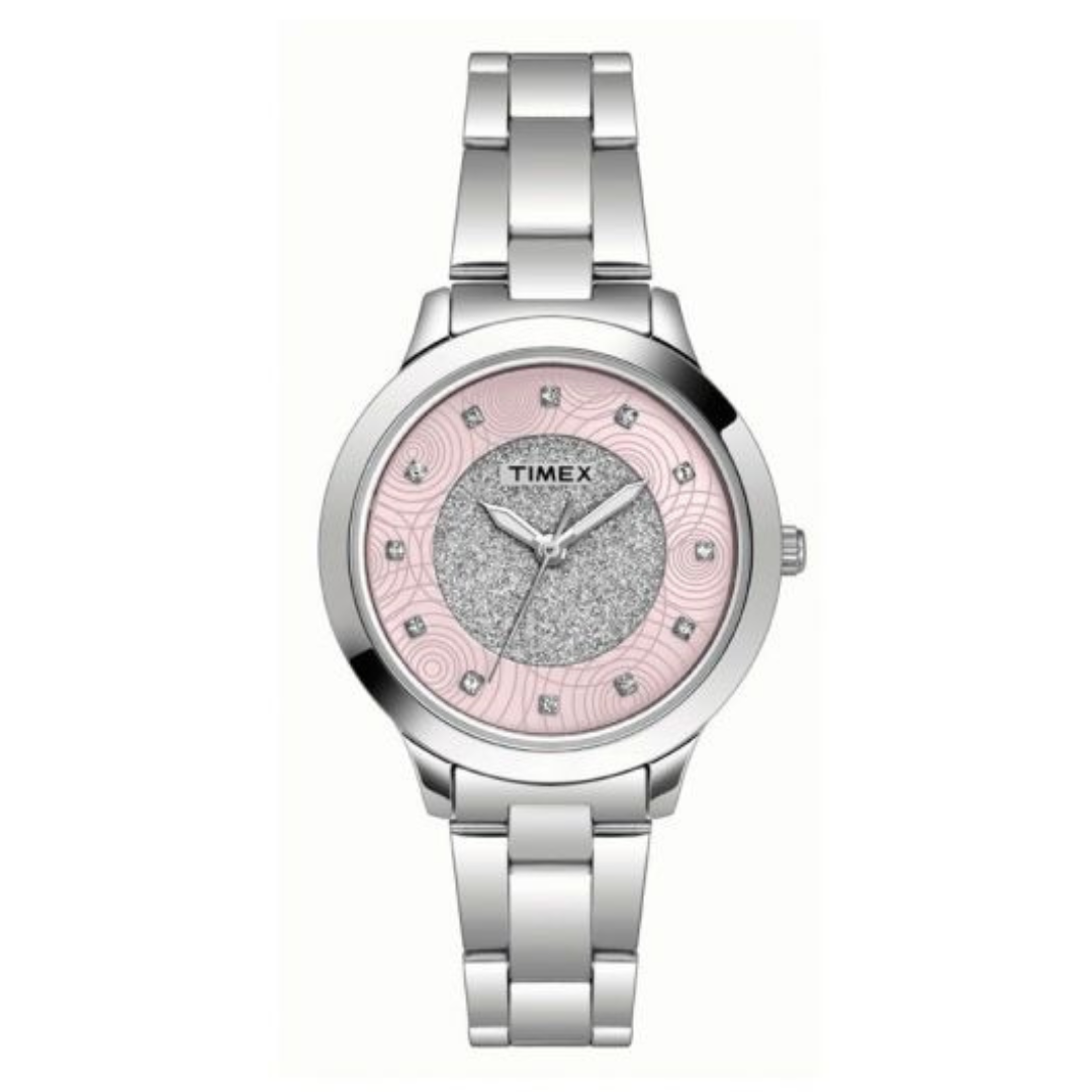 TIMEX ANALOG PINK DIAL WOMEN'S WATCH-TW000T613