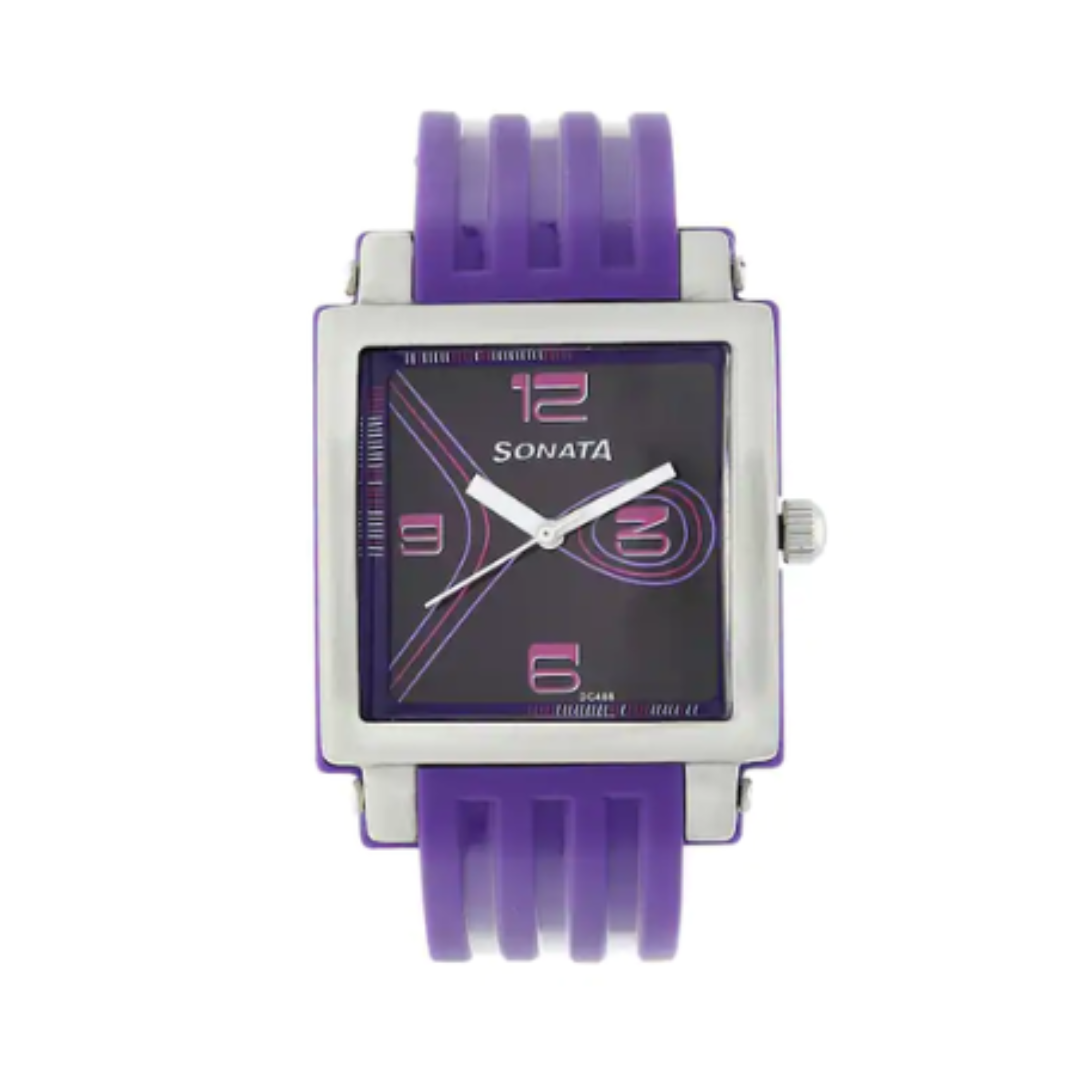 Purple Dial Plastic Strap Watch 8990PP01