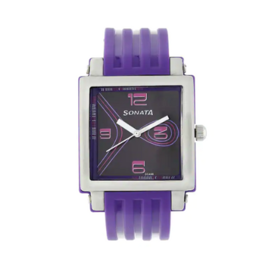 Purple Dial Plastic Strap Watch 8990PP01