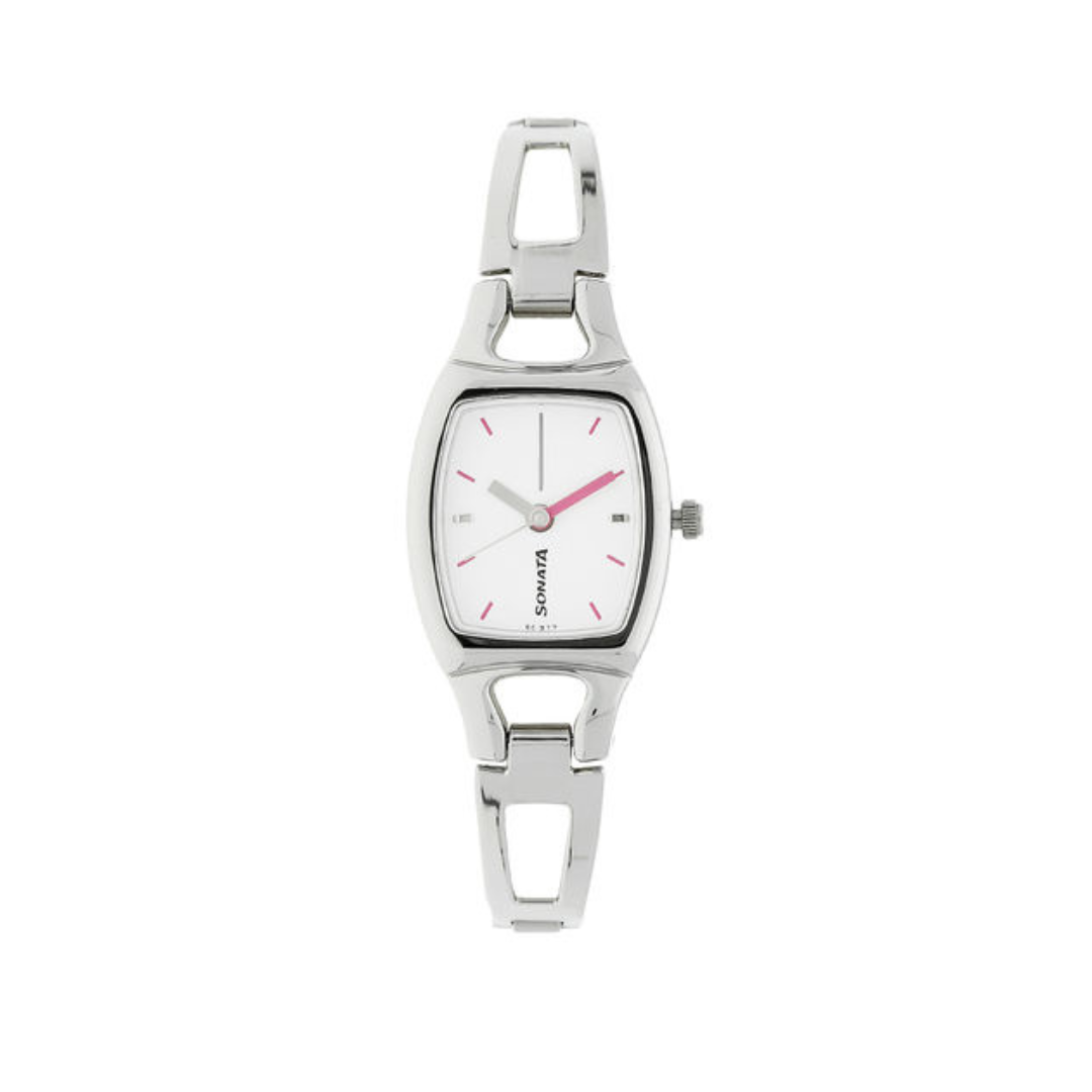 White Dial Silver Stainless Steel Strap Watch NK8926SM01