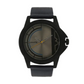 Grey Dial Black Leather Strap Watch NM77018PL02