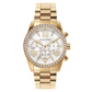 MICHAEL KORS Lexington Pavé Gold-Tone Watch MK7241