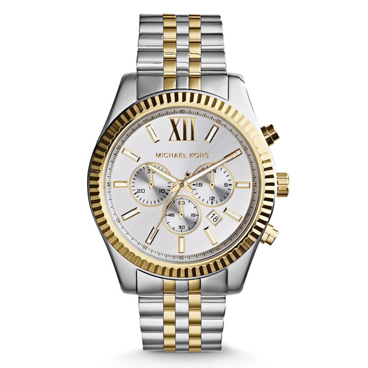 Oversized Lexington Two-Tone Watch MK8344