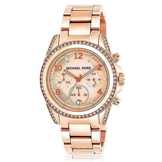 Blair Rose Gold-Tone Stainless Steel Chronograph Watch MK5263