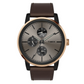 TIMEX FASHION MEN'S BROWN DIAL ROUND CASE MULTIFUNCTION FUNCTION WATCH -TWEG18903