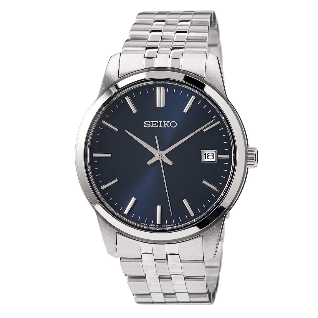 Seiko Men's Collection Analog Blue Dial Watch-SUR399P1