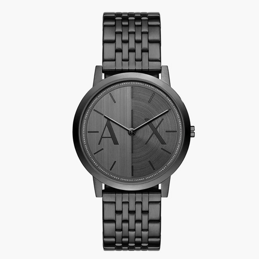 Armani Exchange Two-Hand Black Stainless Steel Watch AX2872