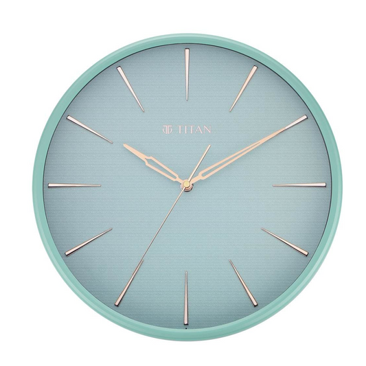 Contemporary Peacock Green Wall Clock in a Matte Finish with a Textured Dial 32.5 x 32.5 cm (Medium) W0013PA02