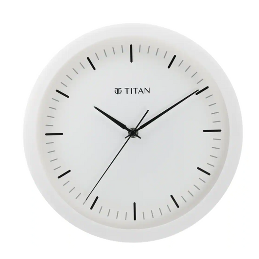 Titan Contemporary White Wall Clock with Silent Sweep Technology 30 cm x 30 cm (Medium) W0036PA01