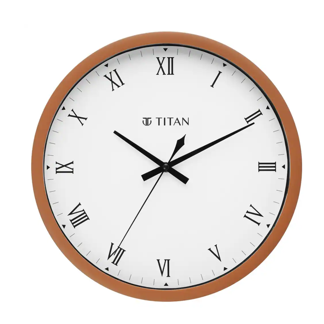 Classic Brown Wall Clock with Silent Sweep Technology - 30.0 cm x 30.0 cm (Medium)  W0044PA02A