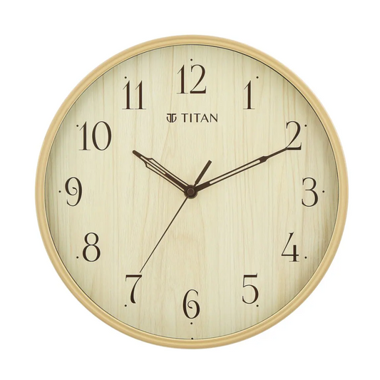 Titan Woodgrain Whispers - Light Brown Contemporary Wall Clock W0080PA01