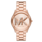 Michael Kors Ladies' Slim Runway Rose Tone Bracelet Watch MK4733