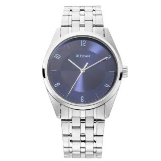 TITAN Workwear Watch with Blue Dial & Metal Strap 1729SM05 / NS1729SM05