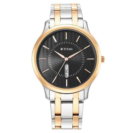 TITAN Karishma Black Dial Brass Strap Watch 1825KM02(DM459)