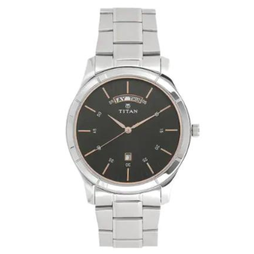 Workwear Watch with Black Dial & Stainless Steel Strap NQ1767SM02