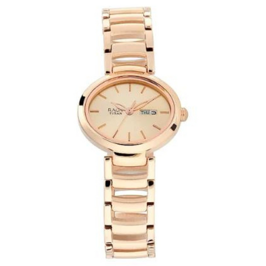 TITAN Raga Viva Rose Gold Dial Metal Strap Watch 2620WM01 / NS2620WM01