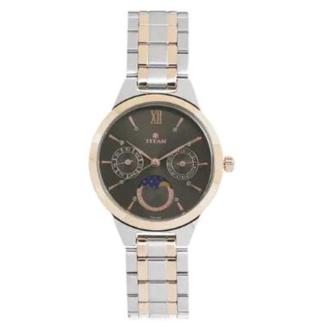 TITAN Workwear Watch with Analog Moon Phase Function 2590KM02(DH186)