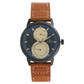 TITAN Blue Dial Brown Leather Strap Watch NN1756NL01