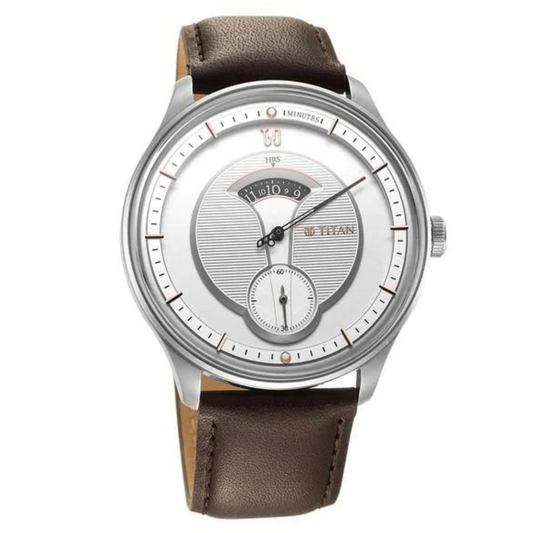 Quartet Silver Dial Leather Strap Watch 1890SL01 / NS1890SL01