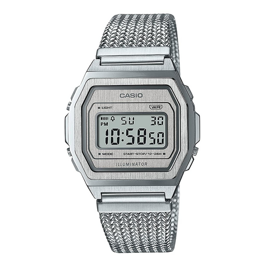 Casio Vintage Digital Silver Dial Unisex A1000MA-7DF (D278)