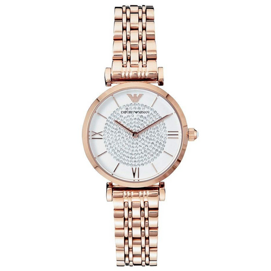 Women's Two-Hand Rose Gold-Tone Stainless Steel Watch AR11244