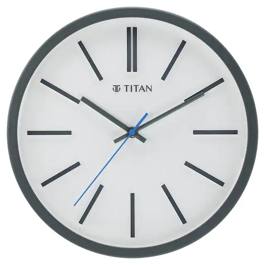 Titan Contemporary White Wall Clock with Silent Sweep Technology 30.5 cm x 30.5 cm (Medium) NBW0002PA01