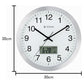 Metallic Wall Clock with Digital Display - 30 cm x 30 cm (Medium)  W0021MC03A