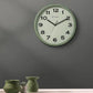 Contemporary Light Green Wall Clock with Silent Sweep Technology - 30 cm x 30 cm (Medium) W0044PA01A