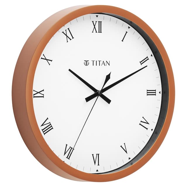 Classic Brown Wall Clock with Silent Sweep Technology - 30.0 cm x 30.0 cm (Medium)  W0044PA02A