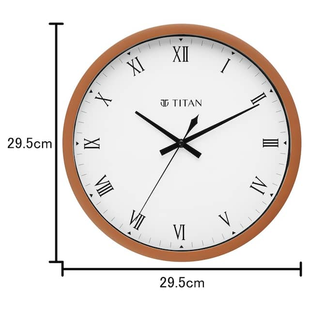 Classic Brown Wall Clock with Silent Sweep Technology - 30.0 cm x 30.0 cm (Medium)  W0044PA02A