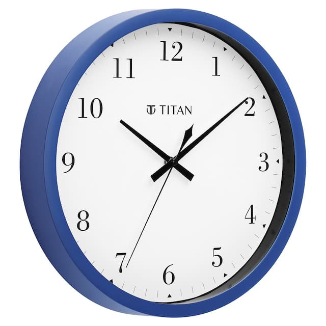 Titan Classic Blue Wall Clock with Silent Sweep Technology - 30.0 cm x 30.0 cm (Medium)  NSW0044PA03A