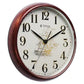 Titan Dark Brown Wood Finish Clock with Ship Design on Dial and Silent Sweep - 39.8 cm x 39.8 cm (Large) NSW0070PA01