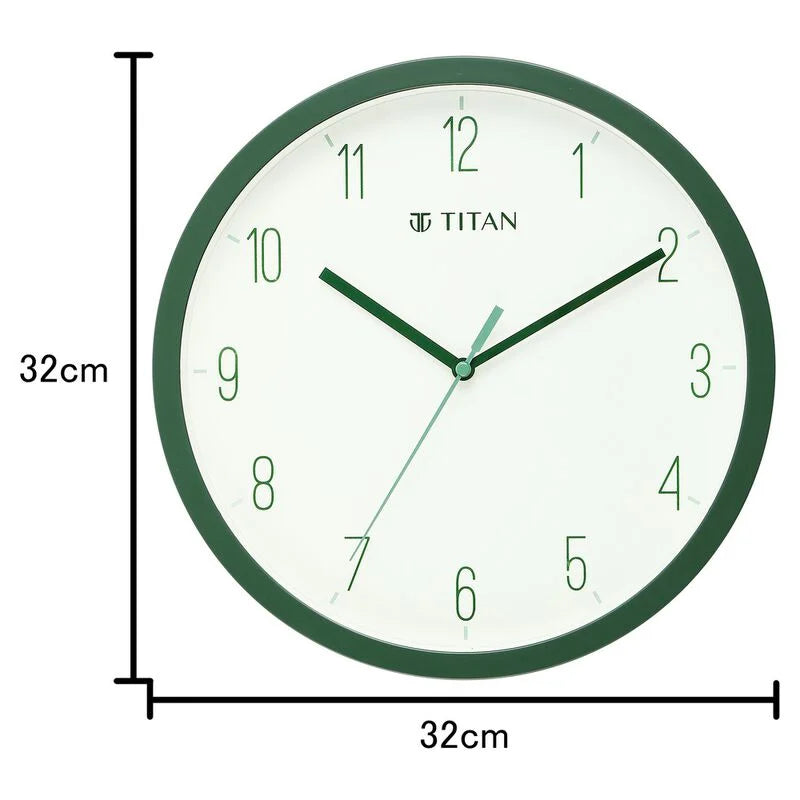 Titan Contemporary Colours Wall Clock - Green 32 cm x 32 cm (Medium) W0073PA05