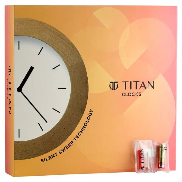 Titan Metallic Wall Clock with rose Gold Frame and Multi-layered White Dial 30 cm x 30 cm (Medium Size) nsw0078ma02