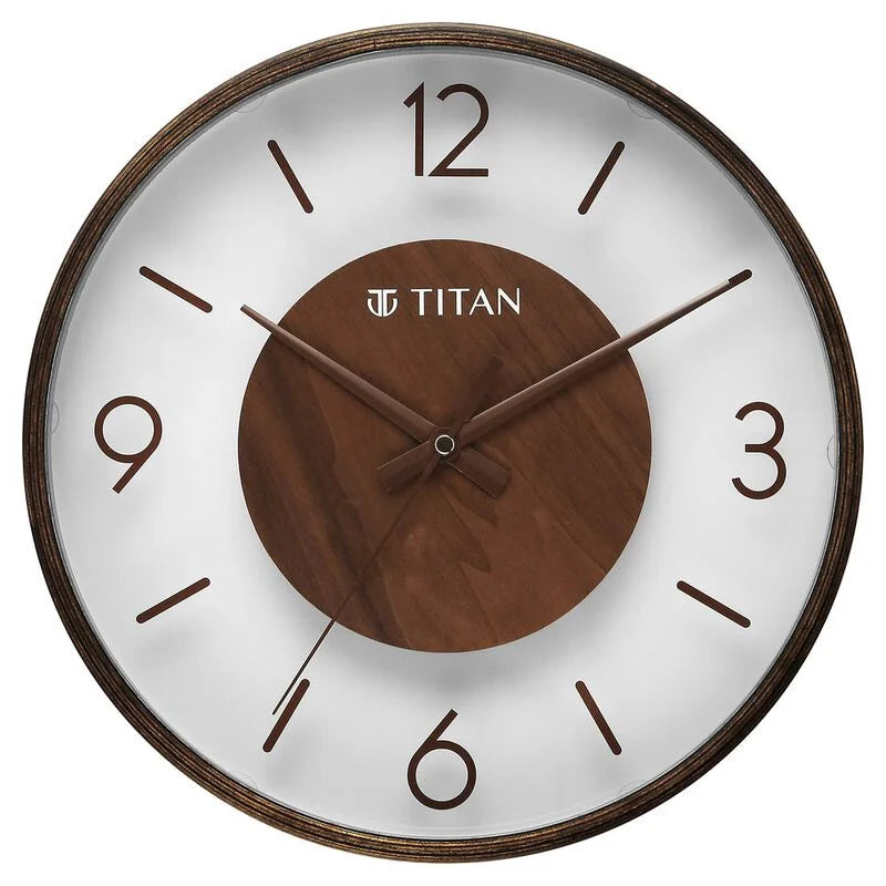 Titan Glass-Wood Fusion Wall Clock W0089WA01