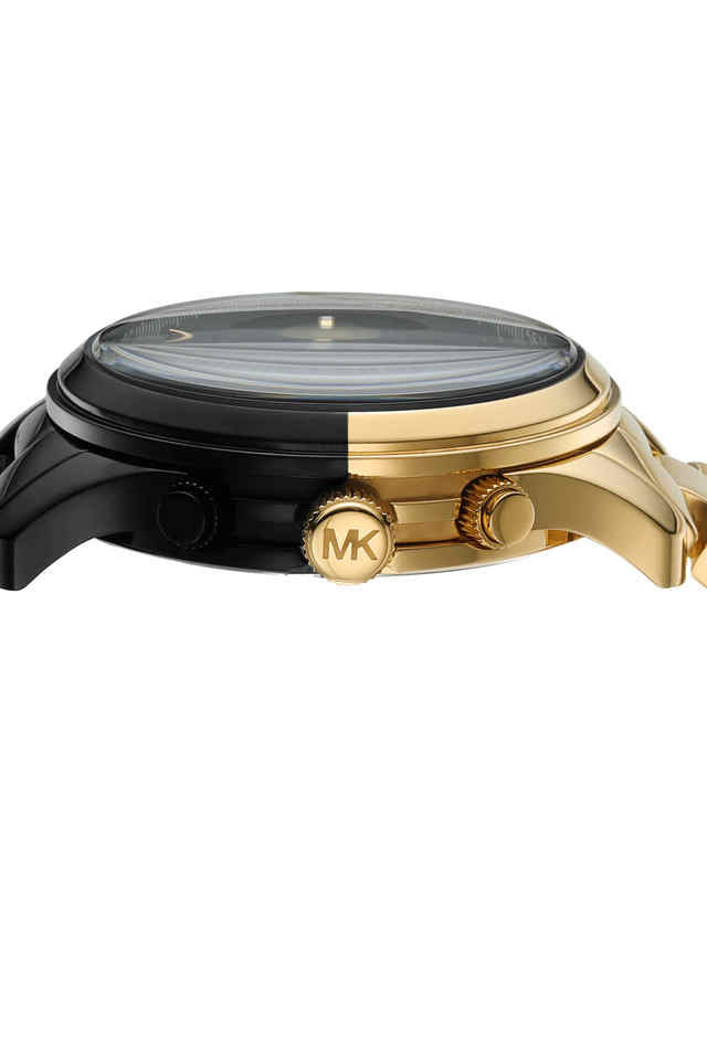 Michael Kors Runway 38 mm Black Dial Stainless Steel Chronograph Watch for  Women - MK7328