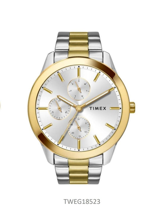 Timex Round Silver 45mm Dial Men's Watch TWEG18523