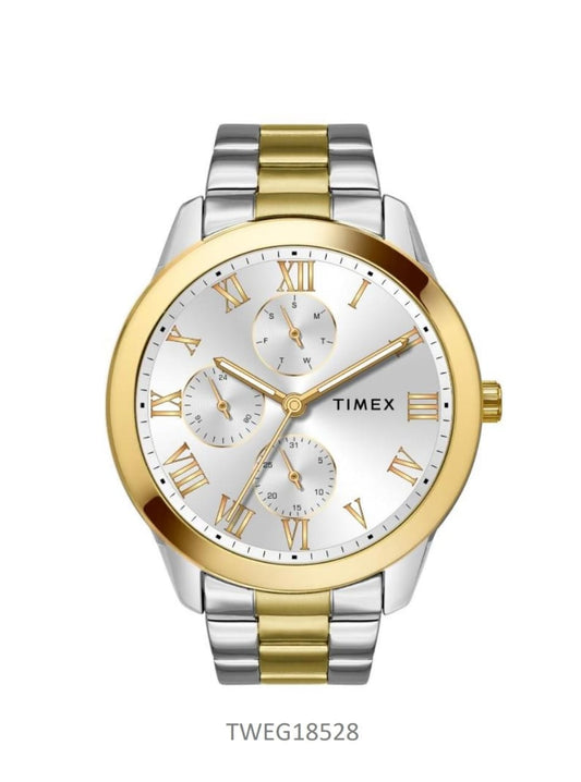 Timex Full Roman Silver 45 mm Dial Men's Watch TWEG18528